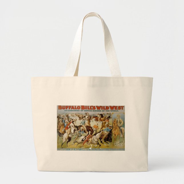 Buffalo Bill's Wild West Show Large Tote Bag (Front)