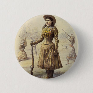 Buffalo Bill's Wild West Show with Annie Oakley 6 Cm Round Badge