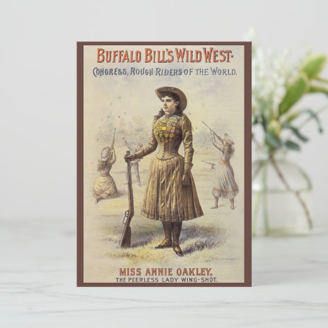 Buffalo Bill's Wild West Show with Annie Oakley Invitation (Standing Front)
