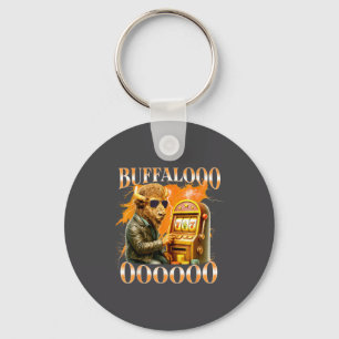 Buffalo Bison Casino Slot Machine Funny Gambling B Key Ring