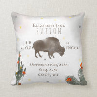 Buffalo Bison Desert Cacti Baby Birth Stats Floral