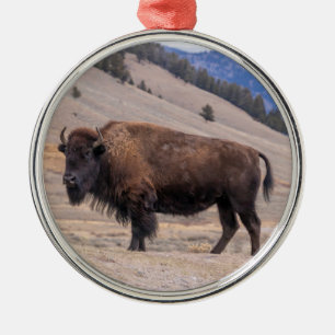 Buffalo Bison Oranment Metal Tree Decoration