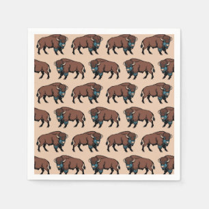 Buffalo Bison Pattern Napkin