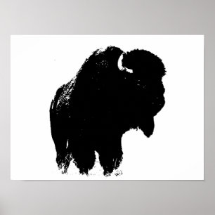 Buffalo Bison Silhouette Poster
