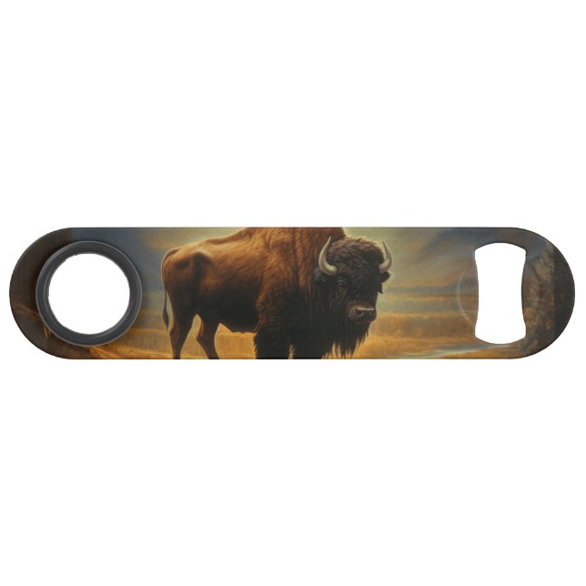 Buffalo Bison Sunset Silhouette (Back Horizontal)