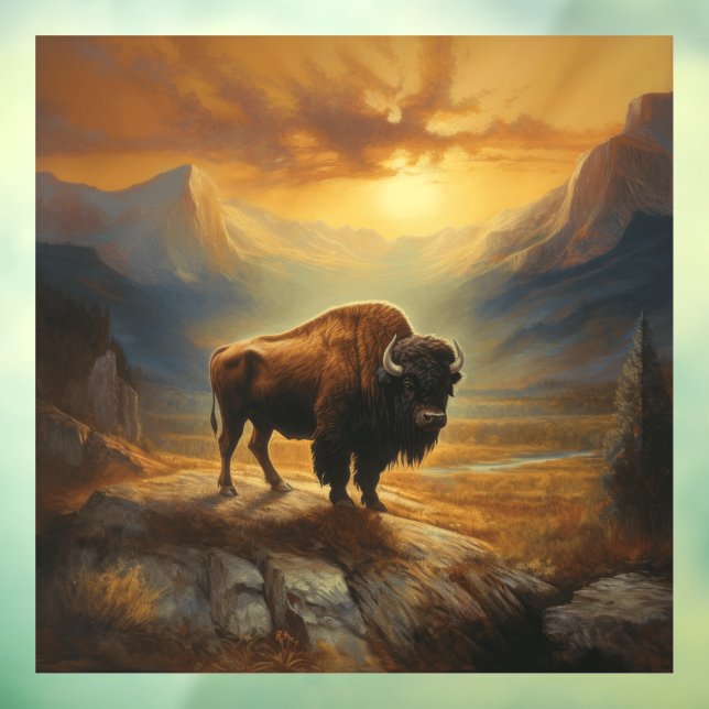Buffalo Bison Sunset Silhouette  (Sheet 3)