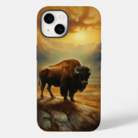 Buffalo Bison Sunset Silhouette