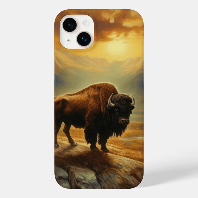 Buffalo Bison Sunset Silhouette Case-Mate iPhone Case (Back)