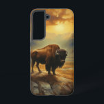 Buffalo Bison Sunset Silhouette  Samsung Galaxy Case<br><div class="desc">Capture the untamed beauty of the American West with our breathtaking Sunset Buffalo Bison Silhouette Art Print. Set against a backdrop of a radiant, amber-hued sunset, a majestic buffalo bison stands proudly on the horizon, its formidable presence magnified by the golden light. This stunning artwork celebrates the spirit of the...</div>