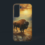 Buffalo Bison Sunset Silhouette  Samsung Galaxy Case<br><div class="desc">Capture the untamed beauty of the American West with our breathtaking Sunset Buffalo Bison Silhouette Art Print. Set against a backdrop of a radiant, amber-hued sunset, a majestic buffalo bison stands proudly on the horizon, its formidable presence magnified by the golden light. This stunning artwork celebrates the spirit of the...</div>