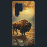 Buffalo Bison Sunset Silhouette  Samsung Galaxy Case<br><div class="desc">Capture the untamed beauty of the American West with our breathtaking Sunset Buffalo Bison Silhouette Art Print. Set against a backdrop of a radiant, amber-hued sunset, a majestic buffalo bison stands proudly on the horizon, its formidable presence magnified by the golden light. This stunning artwork celebrates the spirit of the...</div>