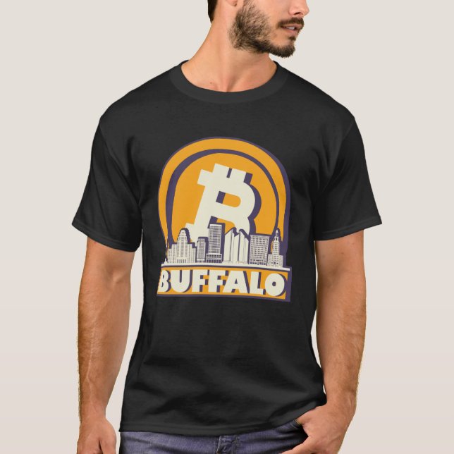 Buffalo Bitcoin Maximalist  Bitcoin Buffalo Skylin T-Shirt (Front)