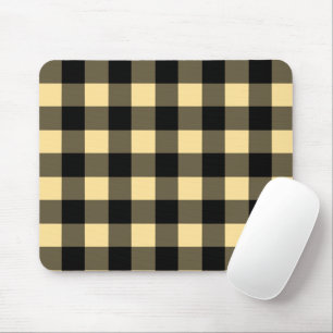 Buffalo black and yellow mouse pad