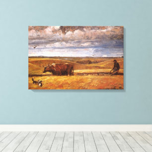 Buffalo Bones Ploughed Under by Harvey Thomas Dunn Canvas Print