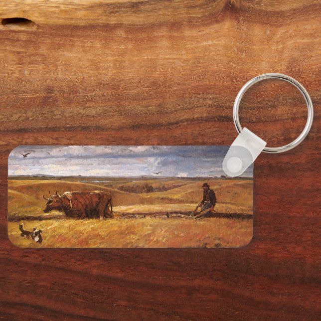 Buffalo Bones Ploughed Under by Harvey Thomas Dunn Key Ring (Front)