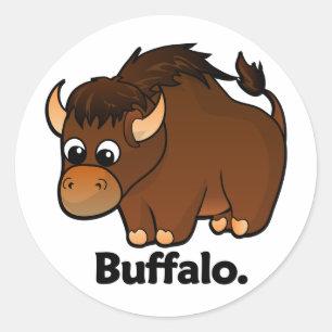 Buffalo Buffalo. Classic Round Sticker