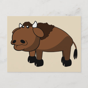 buffalo cartoon postcard