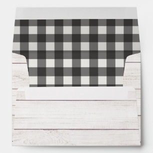 Buffalo Check and Shiplap Rustic Farmhouse Envelope