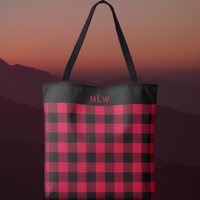 Buffalo Check-Black and Red Tote Bag (Creator Uploaded)