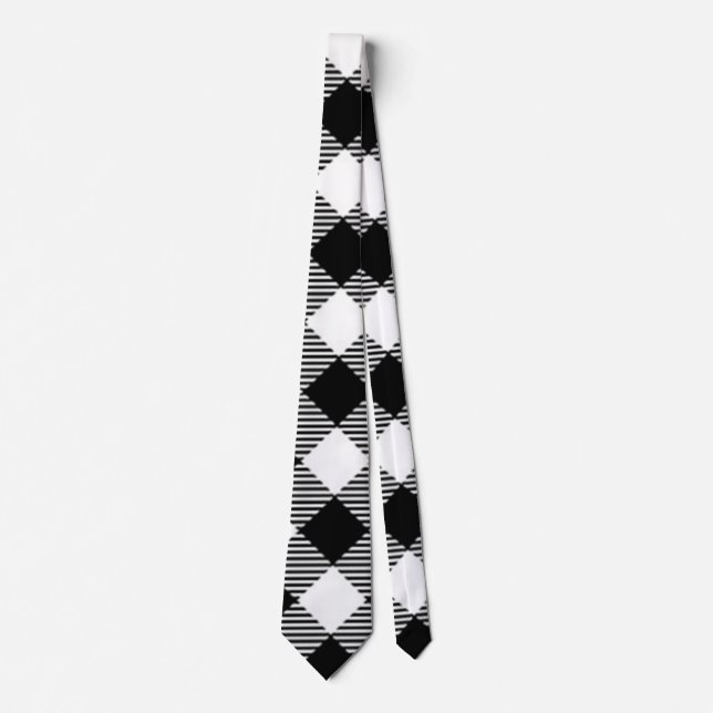 buffalo check, black and white tie (Front)