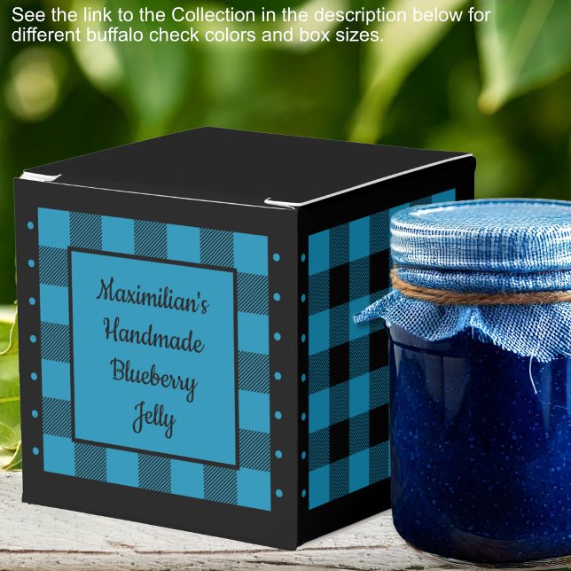 Buffalo Check - Blue and Black - Classic Favour Box (Creator Uploaded)