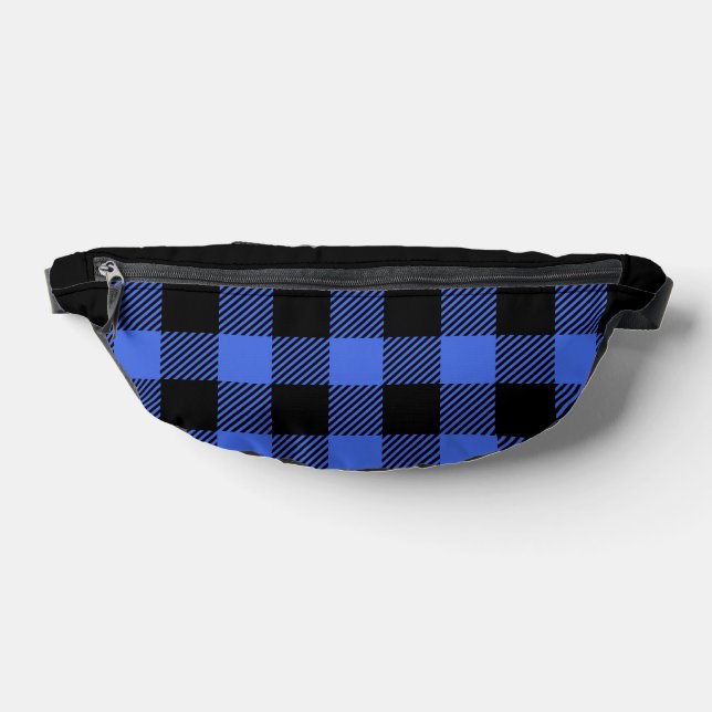 Buffalo Check Blue and Black Lumberjack Plaid Bum Bags (Lay Down)