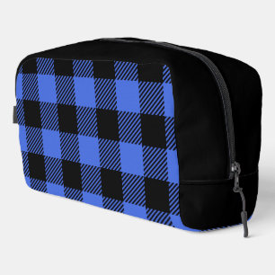 Buffalo Check Blue and Black Lumberjack Plaid Dopp Kit