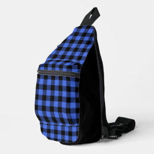 Buffalo Check Blue and Black Lumberjack Plaid Sling Bag