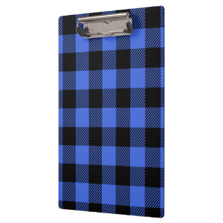 Buffalo Check Blue & Black Lumberjack Plaid Decor Clipboard