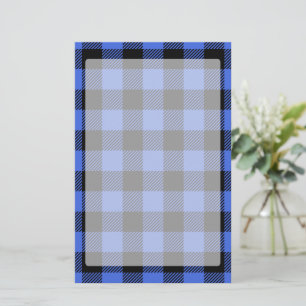 Buffalo Check Blue & Black Lumberjack Plaid Decor Stationery