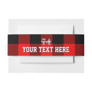 Buffalo Check Great North Game Companion Invitation Belly Band