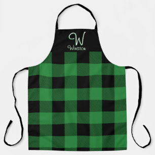 Buffalo Check Green Plaid Apron