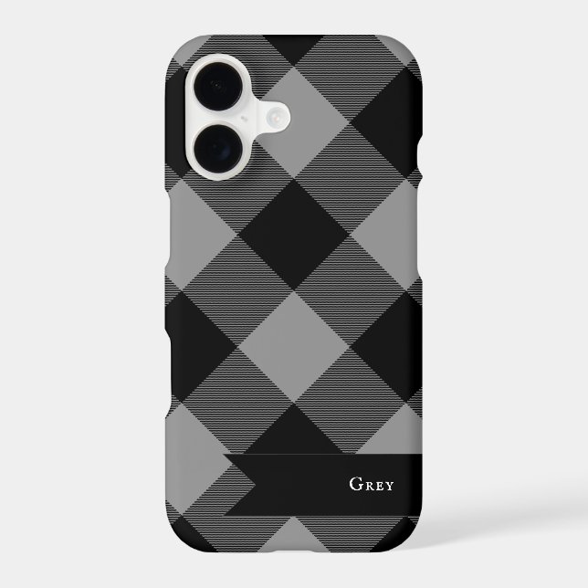 Buffalo Check Grey and Black Squares Plaid (Back)