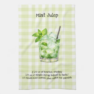 Buffalo Check Mint Julep Bar   Tea Towel