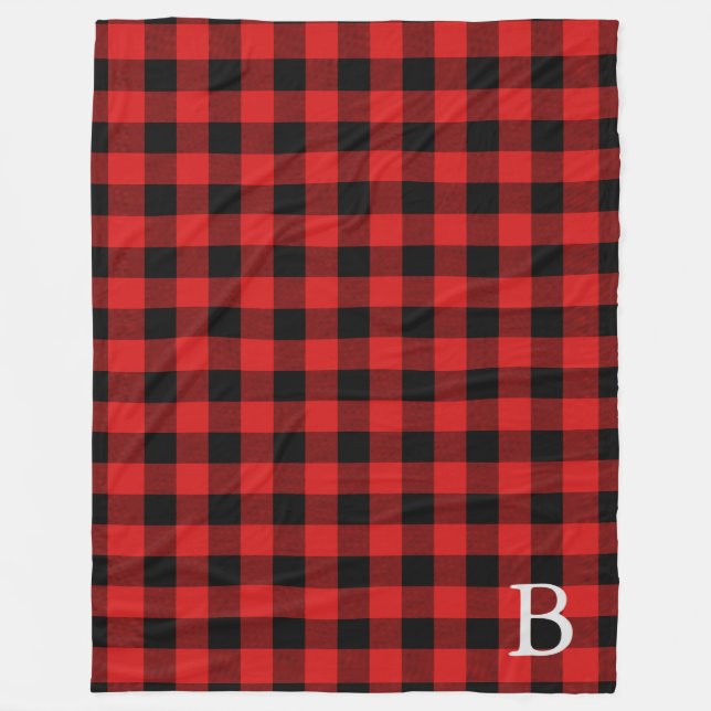 Buffalo Check Monogrammed Blanket (Front)
