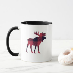 Buffalo Check Moose Wilderness Cabin Mug