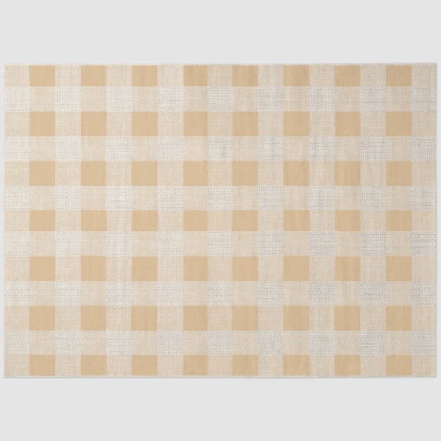 Buffalo Check Nuetral Decoupage Sheet (Front)