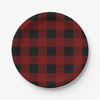 Buffalo Check Paper Plate