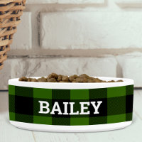 Buffalo Check Plaid Green and Black Personalised