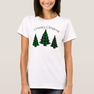 Buffalo Check Plaid Holiday Country Christmas T-Shirt