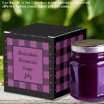Buffalo Check - Purple and Black - Classic Favour Box<br><div class="desc">Classic purple/violet and black buffalo check favour box. Text on both sides of the box is customisable. If you use the 'edit design' button/tool,  you can also add your own images/photos. Other colorways available.

See the Collection of all box sizes & buffalo check colours here:
https://www.zazzle.com/collections/boxes_product_promotional_gift_buffalo_check-119842043554925619</div>