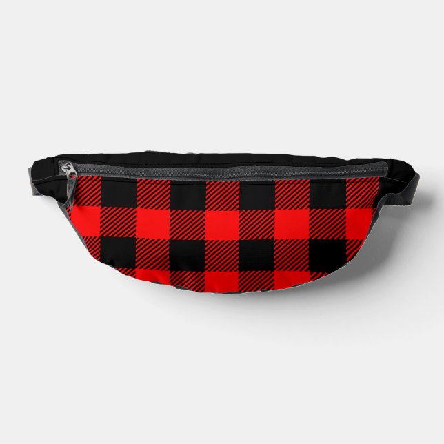 Buffalo Check Red and Black Lumberjack Plaid Decor Bum Bags (Lay Down)