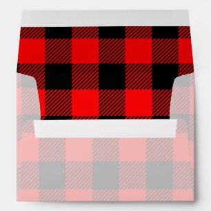 Buffalo Check Red and Black Lumberjack Plaid Decor Envelope