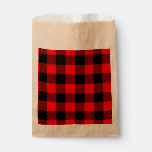 Buffalo Check Red and Black Lumberjack Plaid Decor Favour Bags