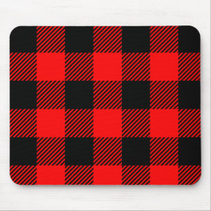 Buffalo Check Red and Black Lumberjack Plaid Decor Mouse Pad