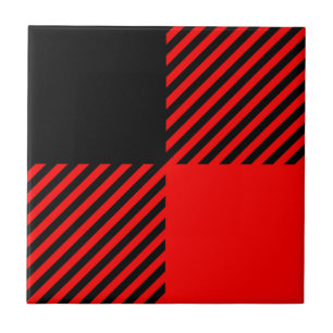 Buffalo Check Red and Black Lumberjack Plaid Decor Tile