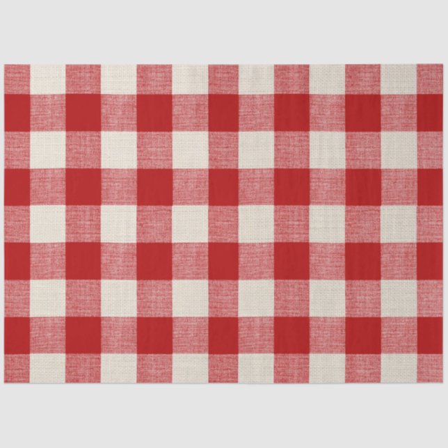 Buffalo Check Red Decoupage Paper (Front)