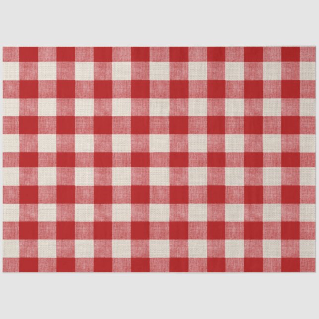 Buffalo Check Red Decoupage Paper (Front)