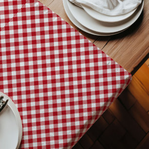 Buffalo Check Runner Cosy Red White Table Look