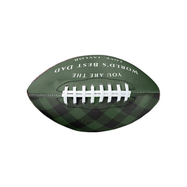 Buffalo Check Rustic Square Pattern Football (Front)